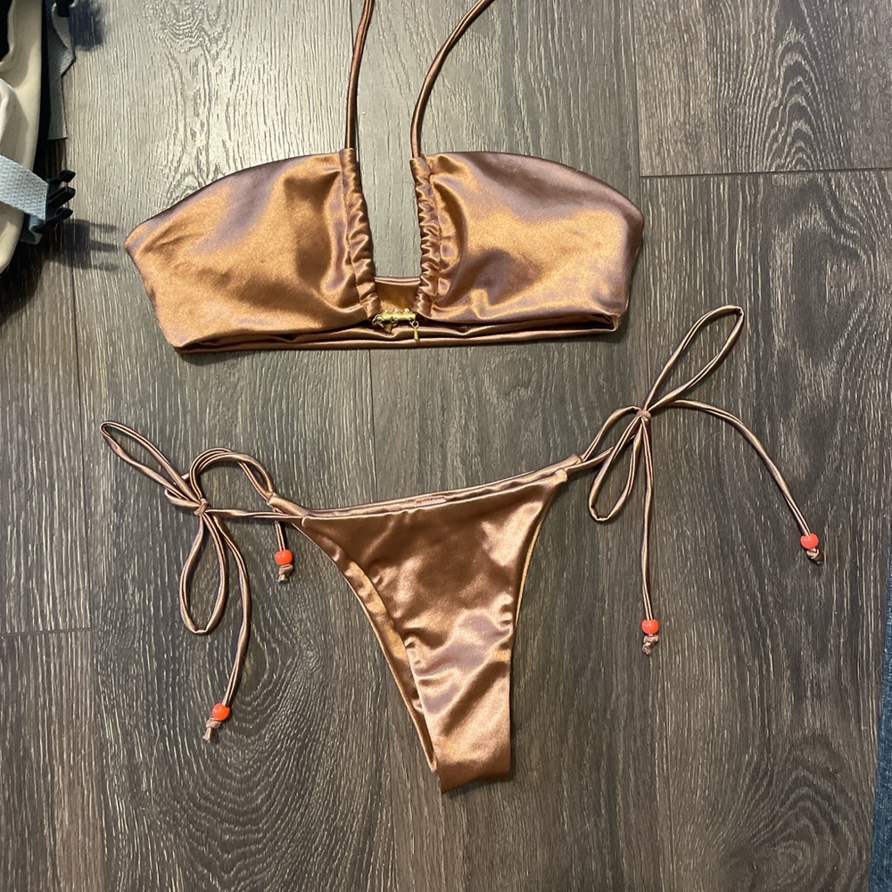 Sleek Brown Bikini Set